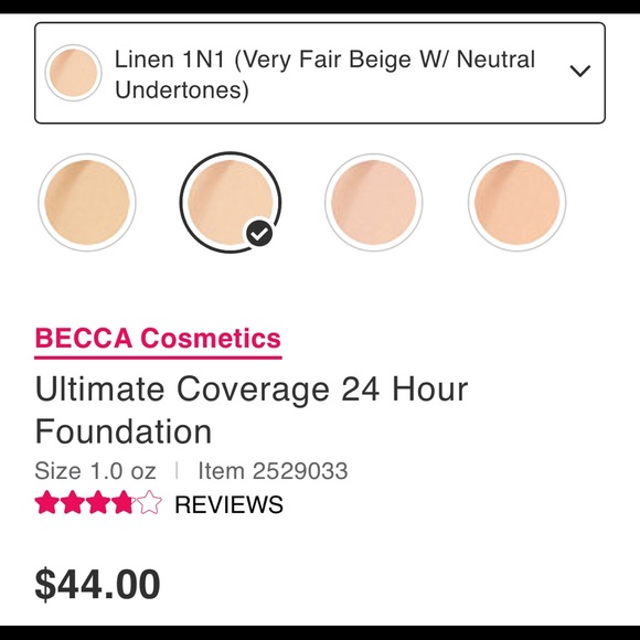 BECCA ULTIMATE COVERAGE 24 HOUR FOUNDATION - Picture 11 of 11